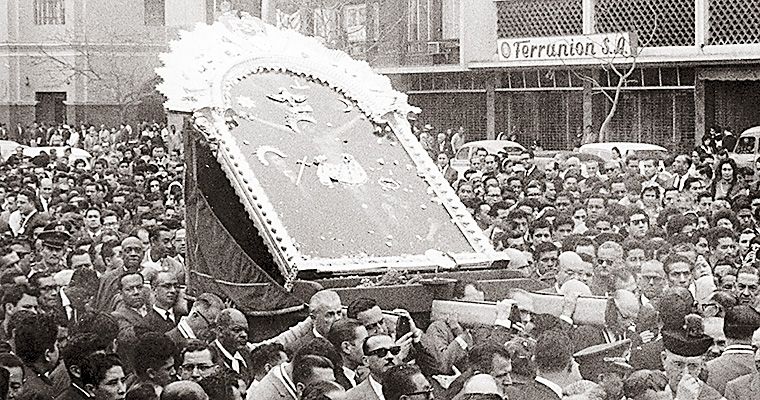Primera procesión del Señor de los Milagros en Lima