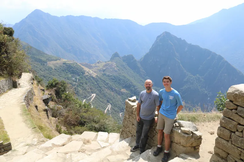 Vista del Camino Inca hacia Machu Picchu