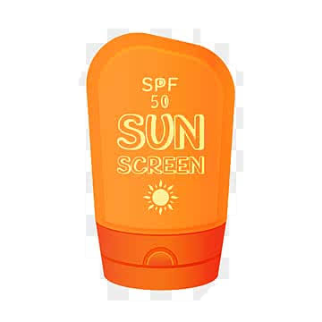 Sunscreen and sunglasses